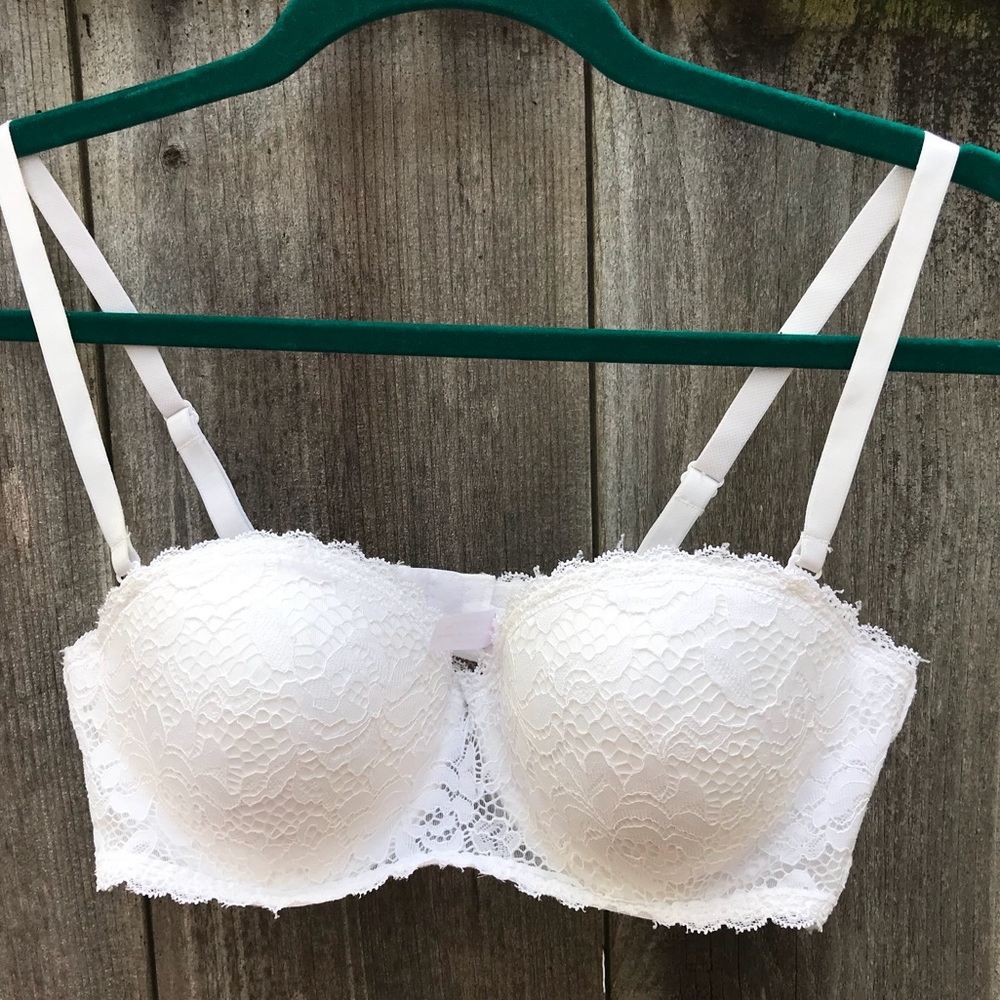 Multi Way Push-up White Lace Bra